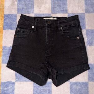 Garage Black High-Rise Women's Denim Shorts